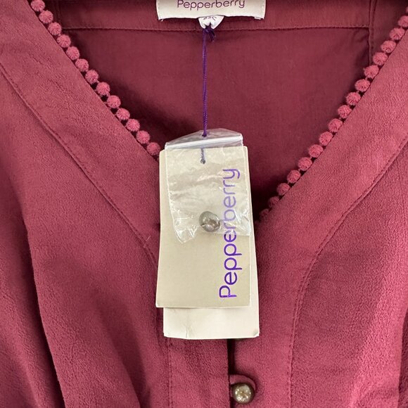 CREPE BUTTON DETAIL DRESS from PEPPERBERRY by BRAVISSIMO NWT - Picture 6 of 8